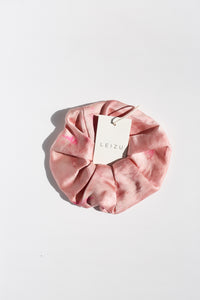 Silk Scrunchie - Pink Carnations